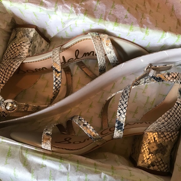 Sam Edelman snake embossed sandals Stacie - Picture 12 of 13